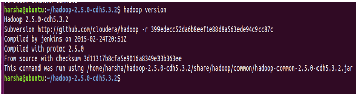 hadoop version