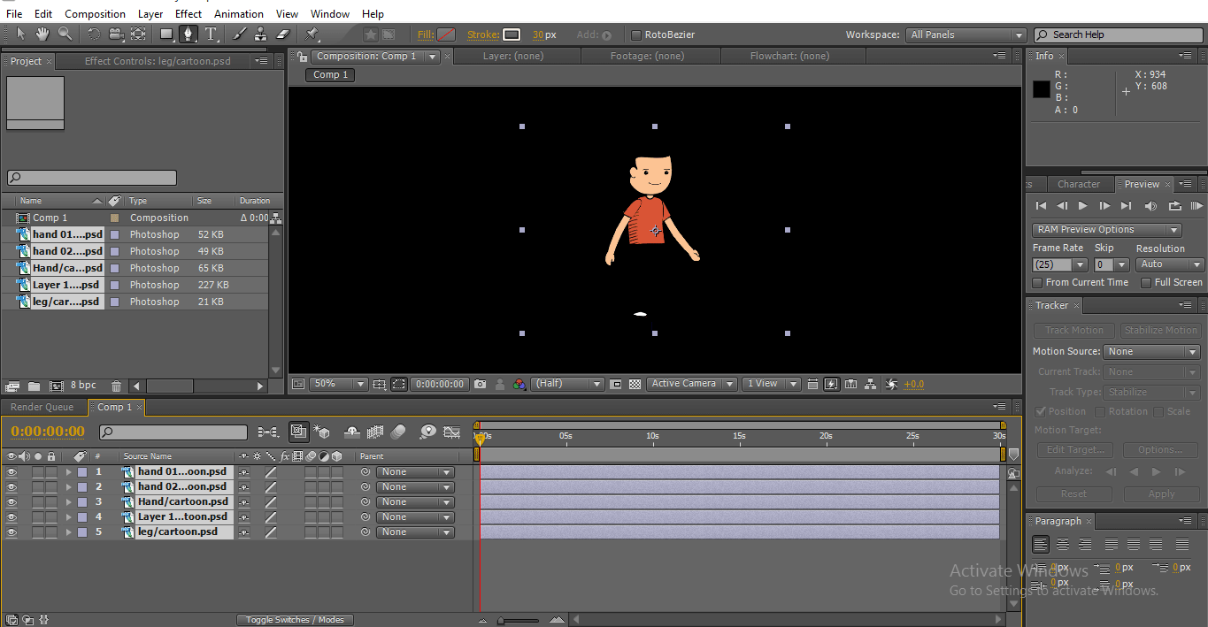 import to timeline - 2D After Effects Animation