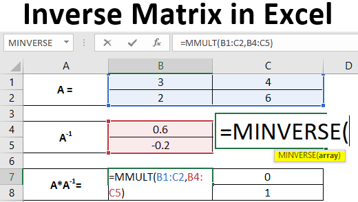 inverse matrix in excel