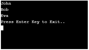 iterator in C# output 2