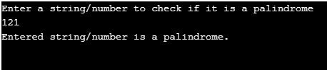 Palindrome Output