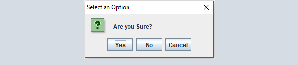 output 4 JOptionpane in Java