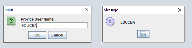 output3 JOptionpane in Java