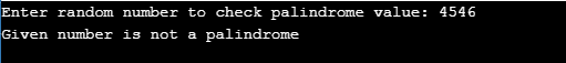 Palindrome Program in C++6 