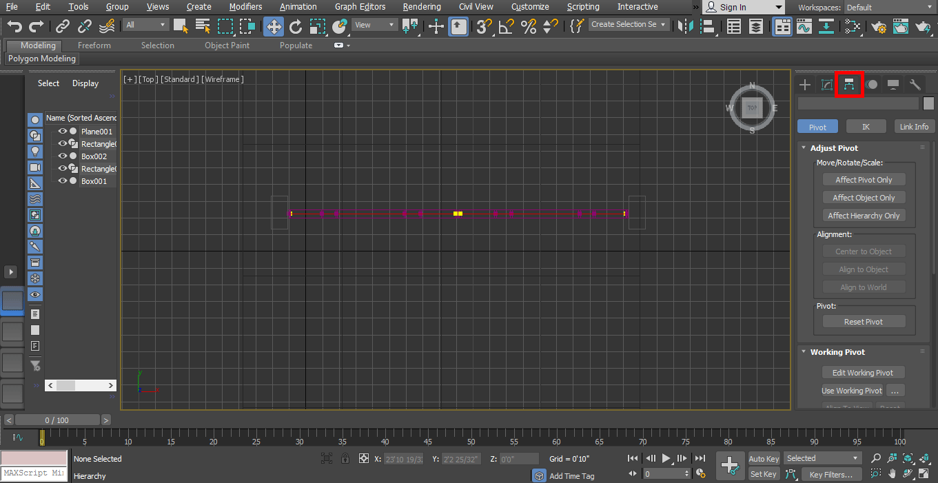 set pivot (Animation in 3ds Max)