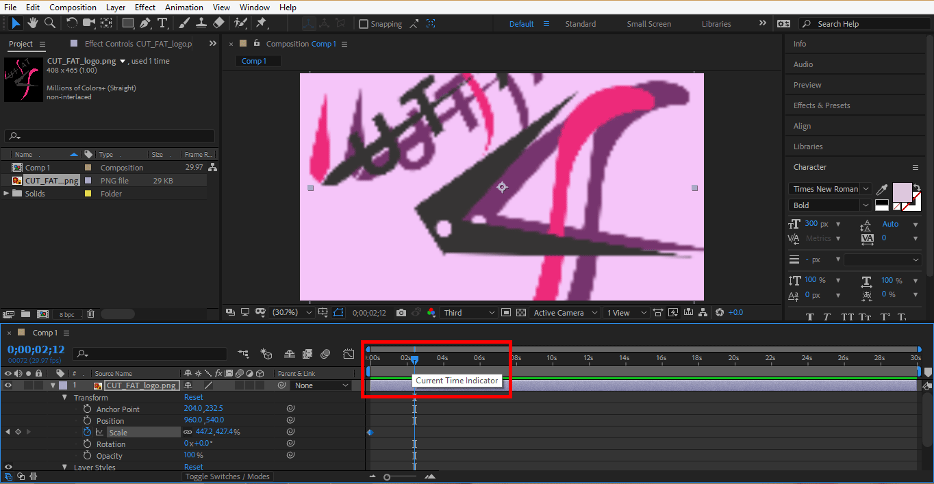 set time in logo (Logo Animation in After Effects)