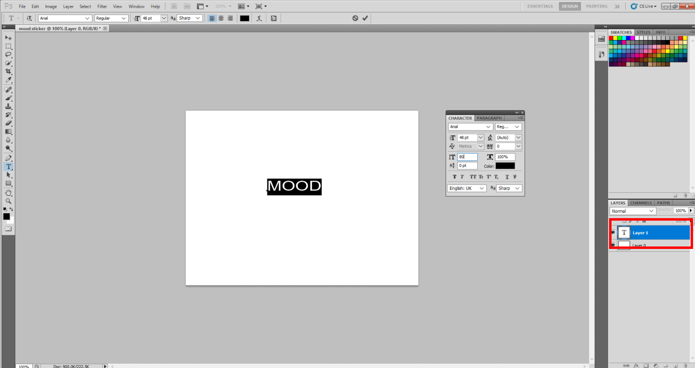 Adding Mood Sticker in Photoshop 5
