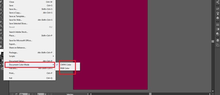 use document color mode