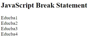 Break Statement in JavaScript-1.4