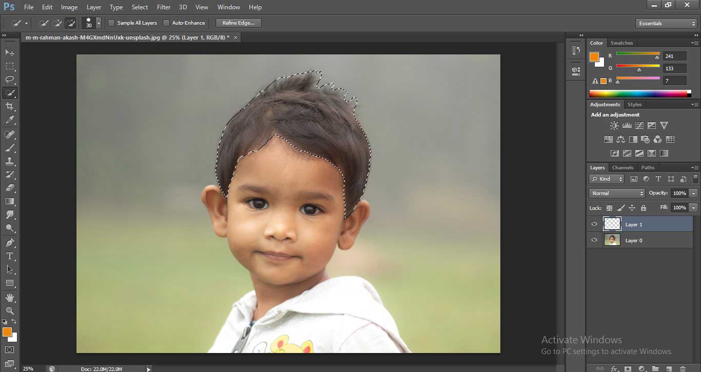 Change Hair Color in Photoshop 1-11