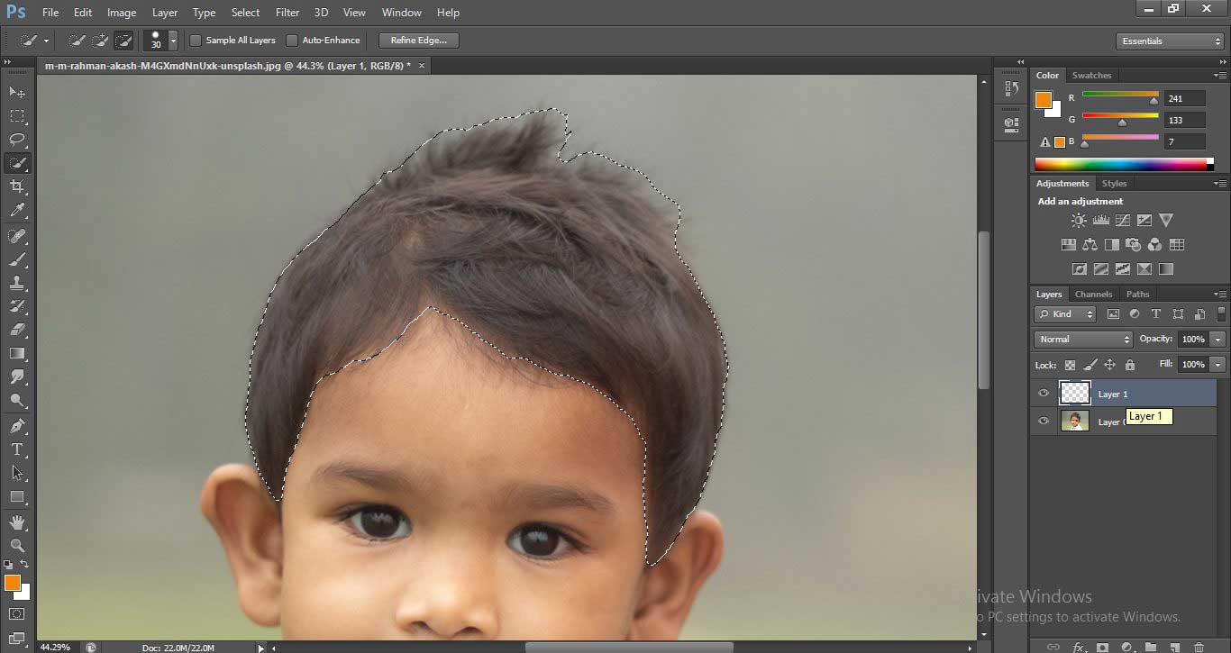 Change Hair Color in Photoshop 1-14