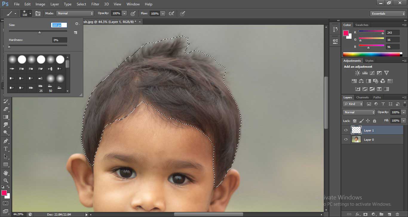Change Hair Color in Photoshop 1-17