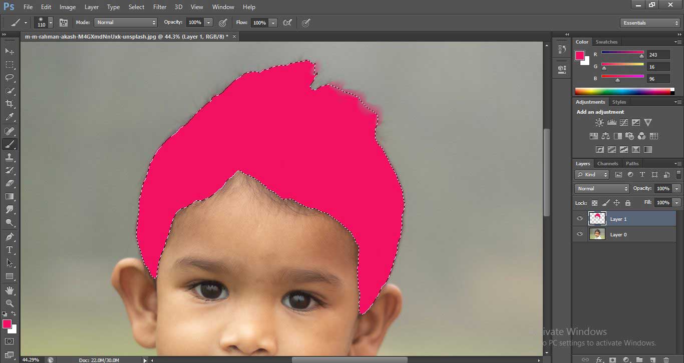 Change Hair Color in Photoshop 1-18