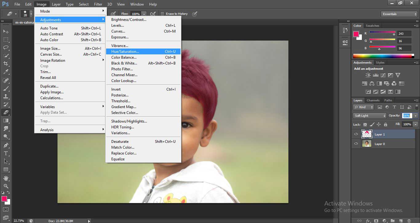 Change Hair Color in Photoshop 1-24