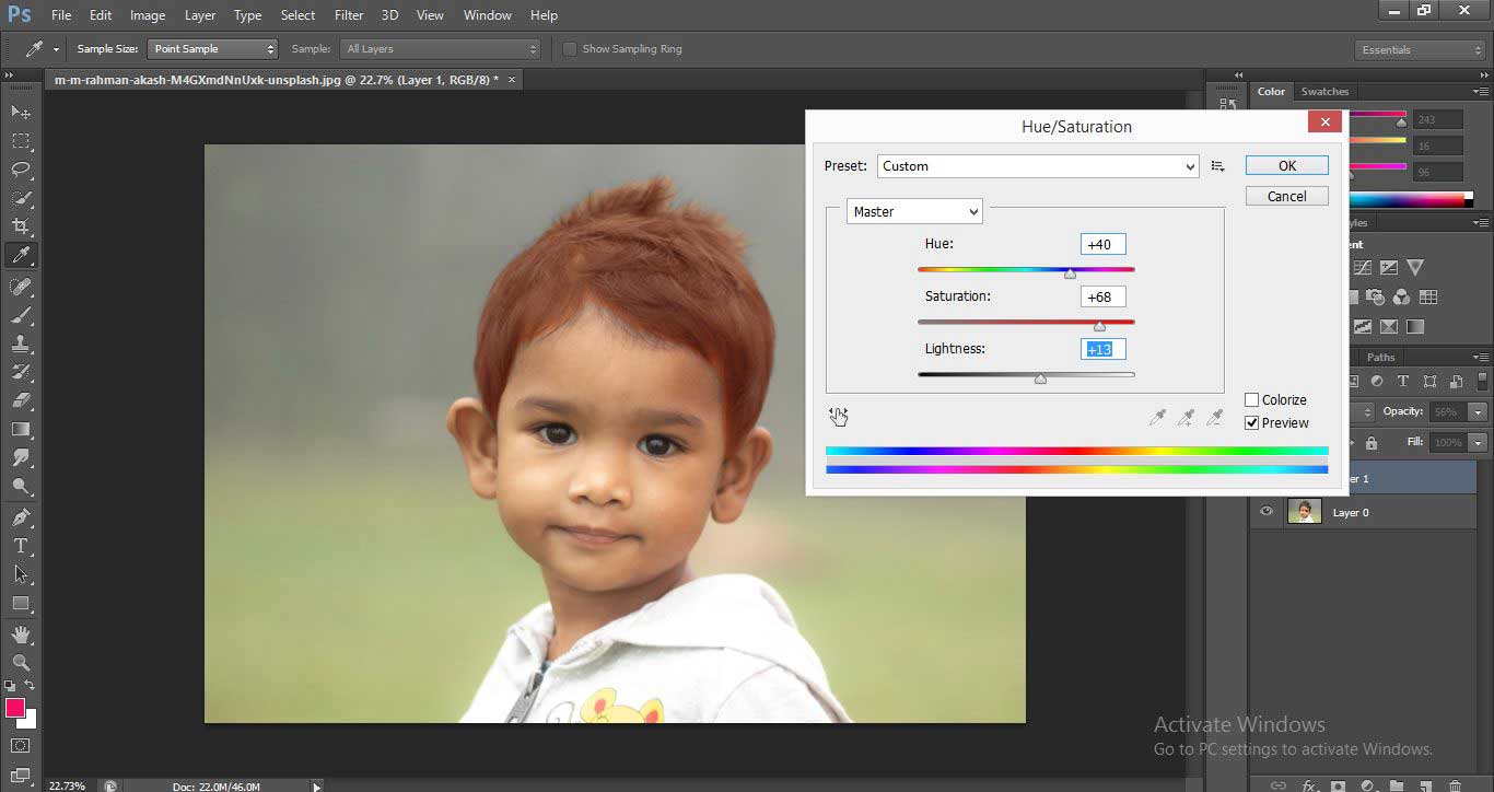 Change Hair Color in Photoshop 1-26