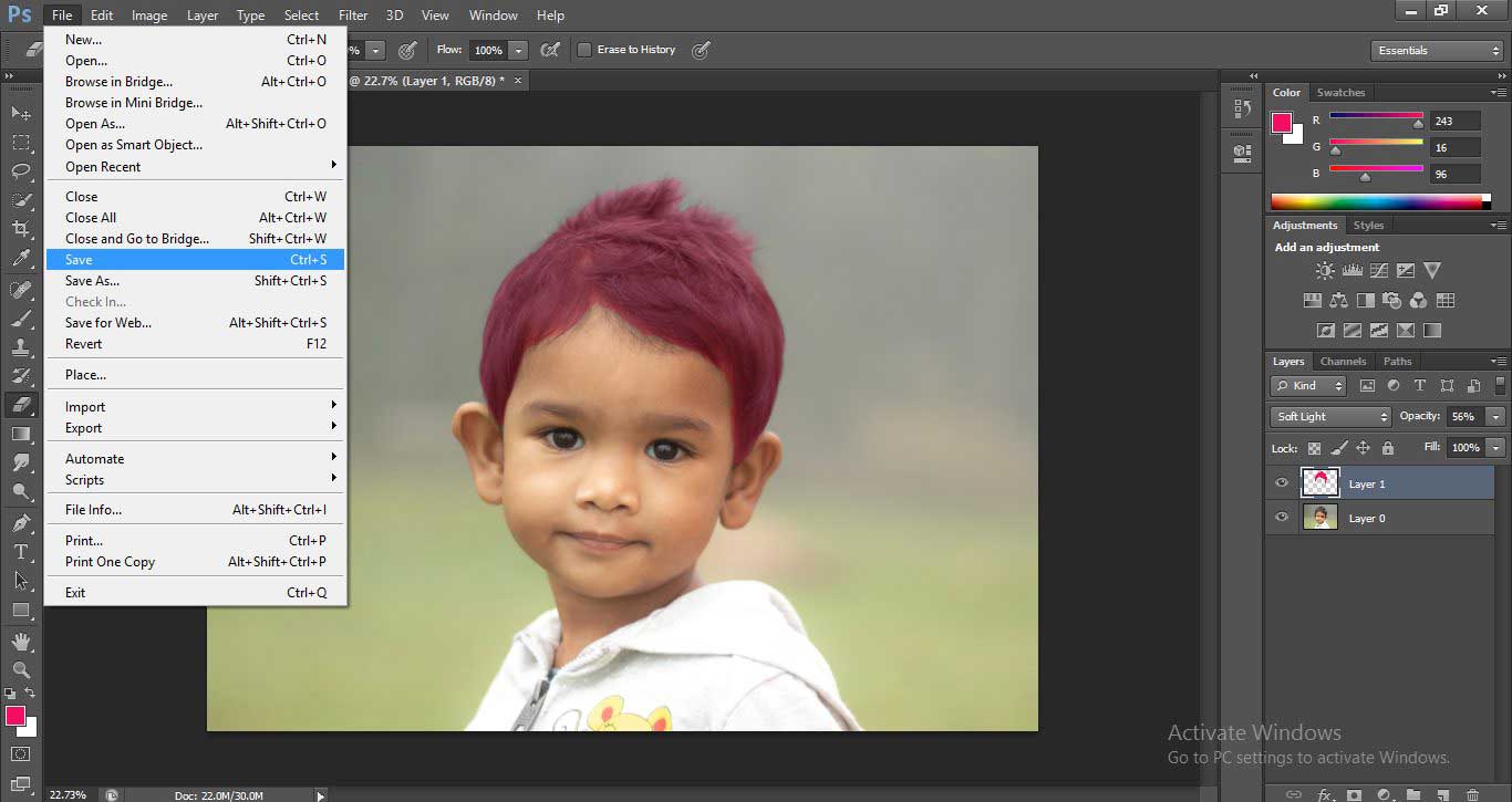 Change Hair Color in Photoshop 1-27