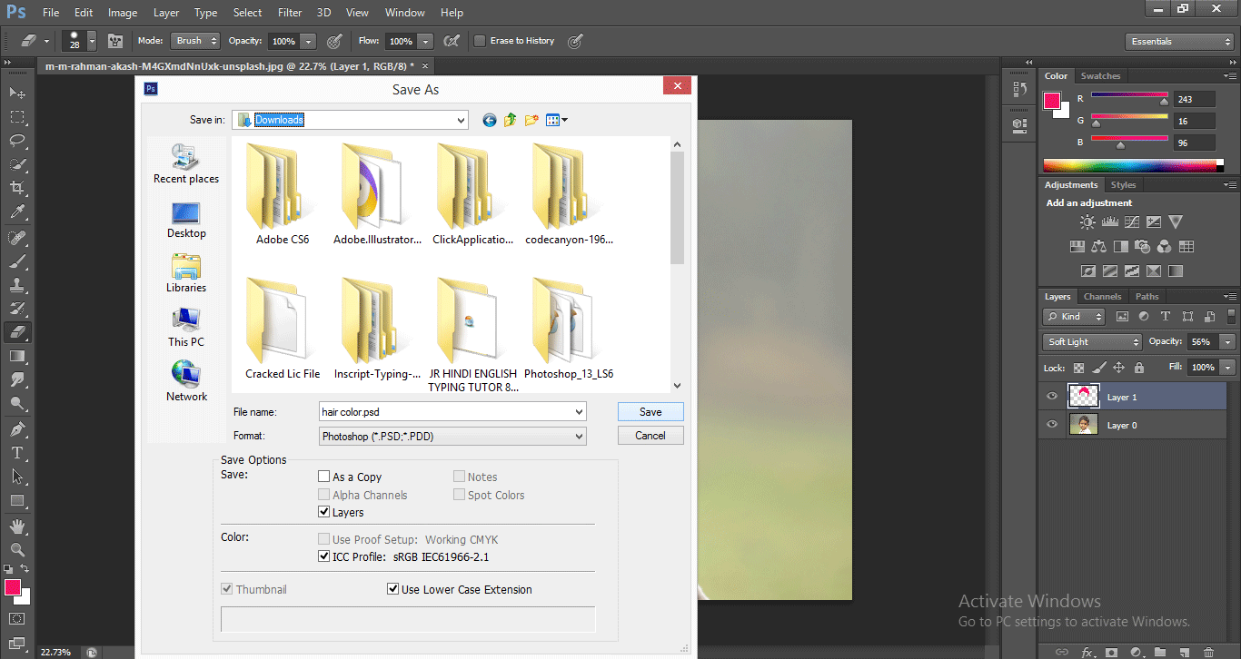 Change Hair Color in Photoshop 1-28