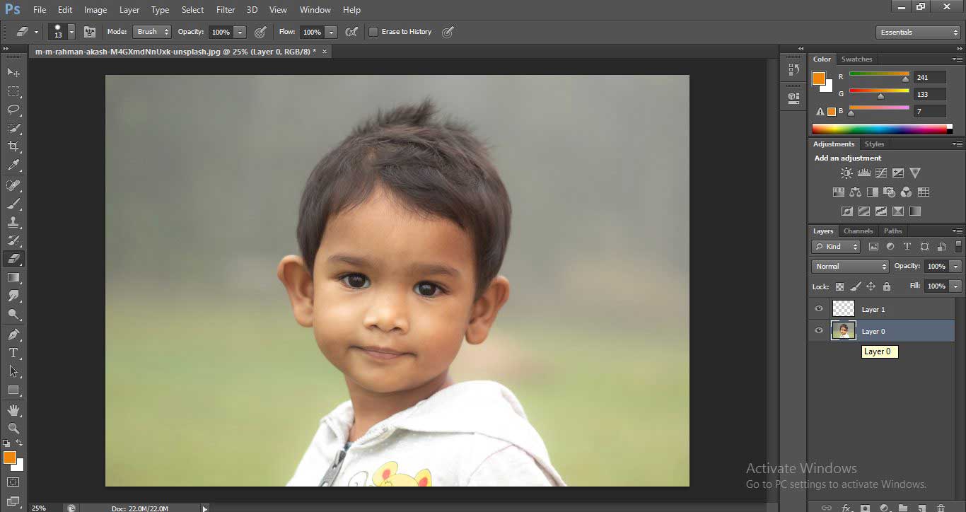 Change Hair Color in Photoshop 1-6
