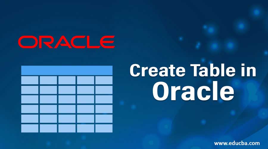 Create Table in Oracle