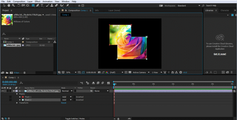 Creating Mask Using Rectangle Tool