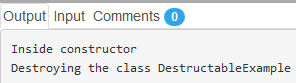 Destructor in PHP eg1