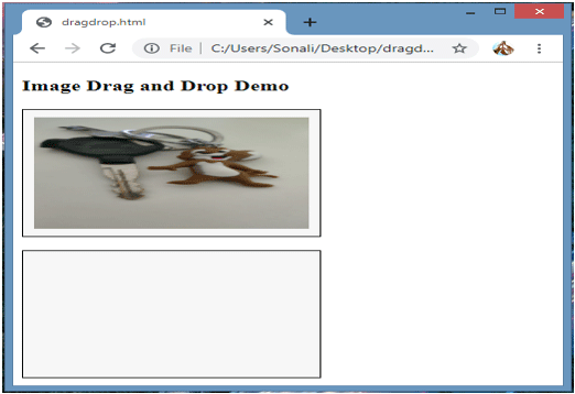 Drag and Drop in HTML output 3