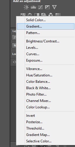 Make Logo in Photoshop - Selecting Gradient