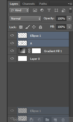 Make Logo in Photoshop - Ellipse Layer