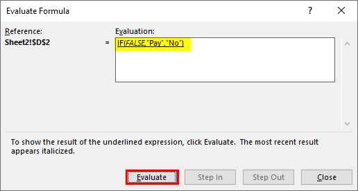 Evaluate Formula in Excel 1-7