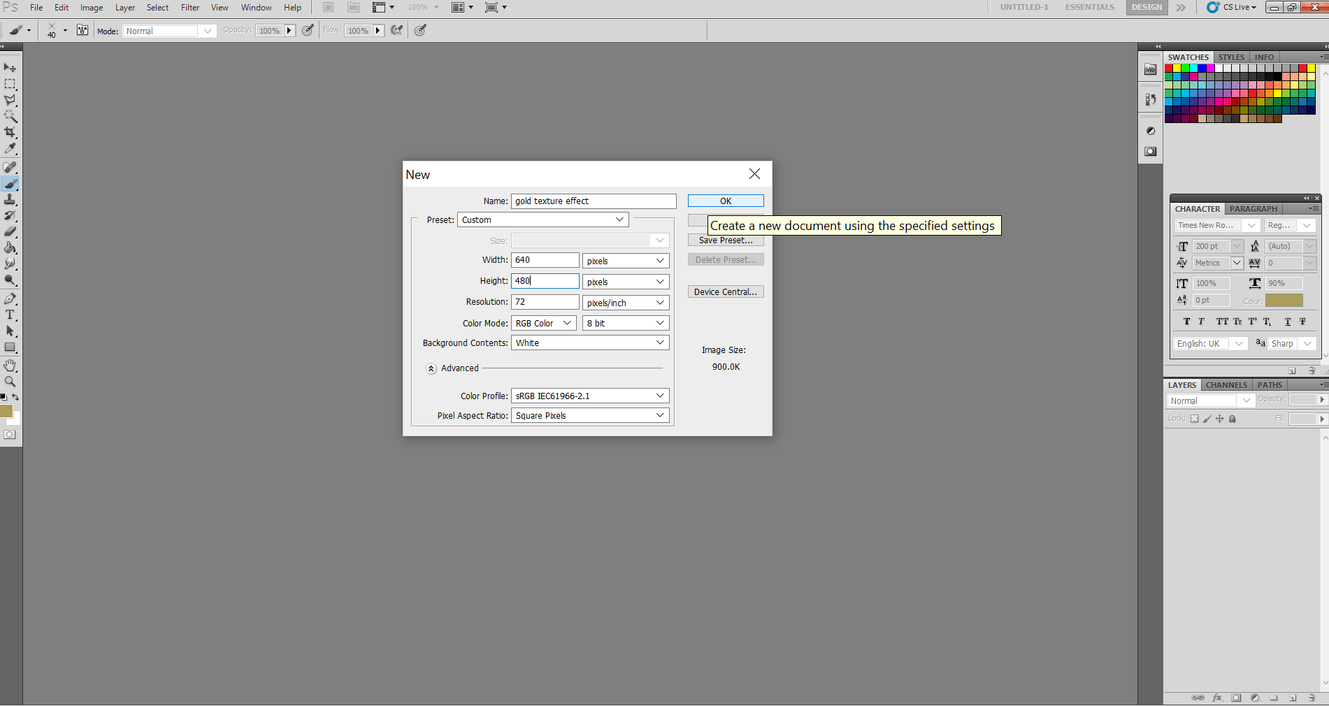 Gold Text Effect in Photoshop 1-21