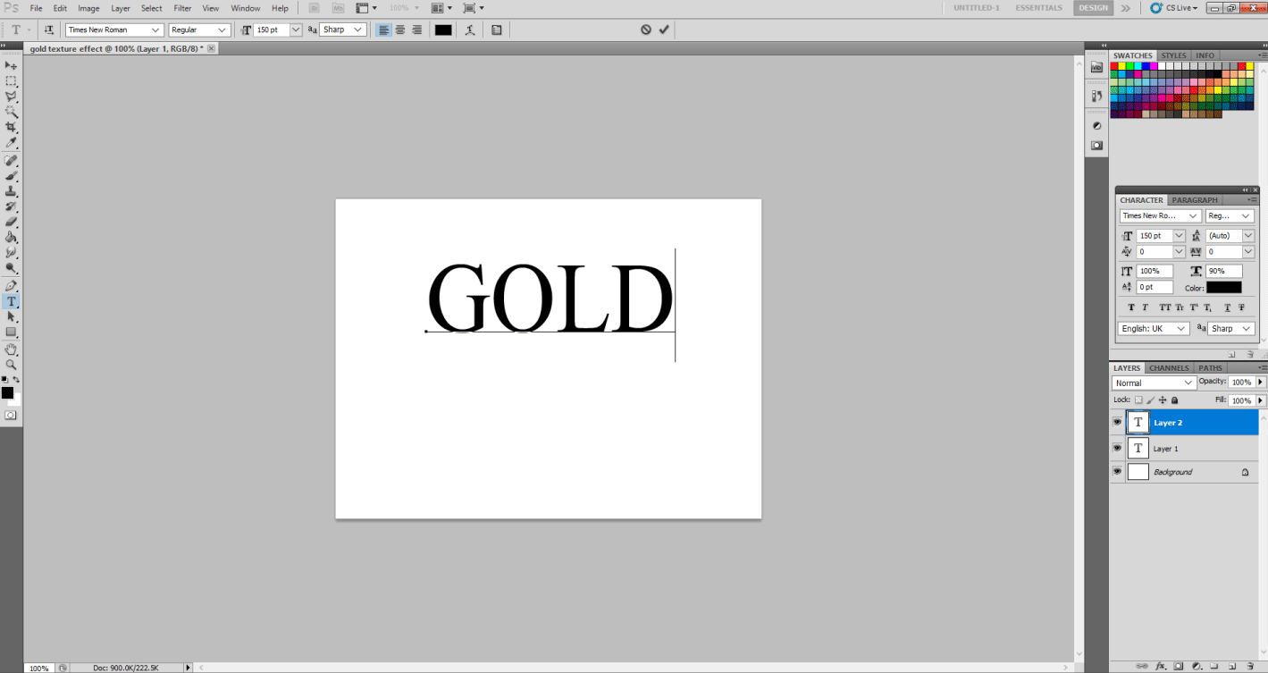 Gold Text Effect in Photoshop 1-22