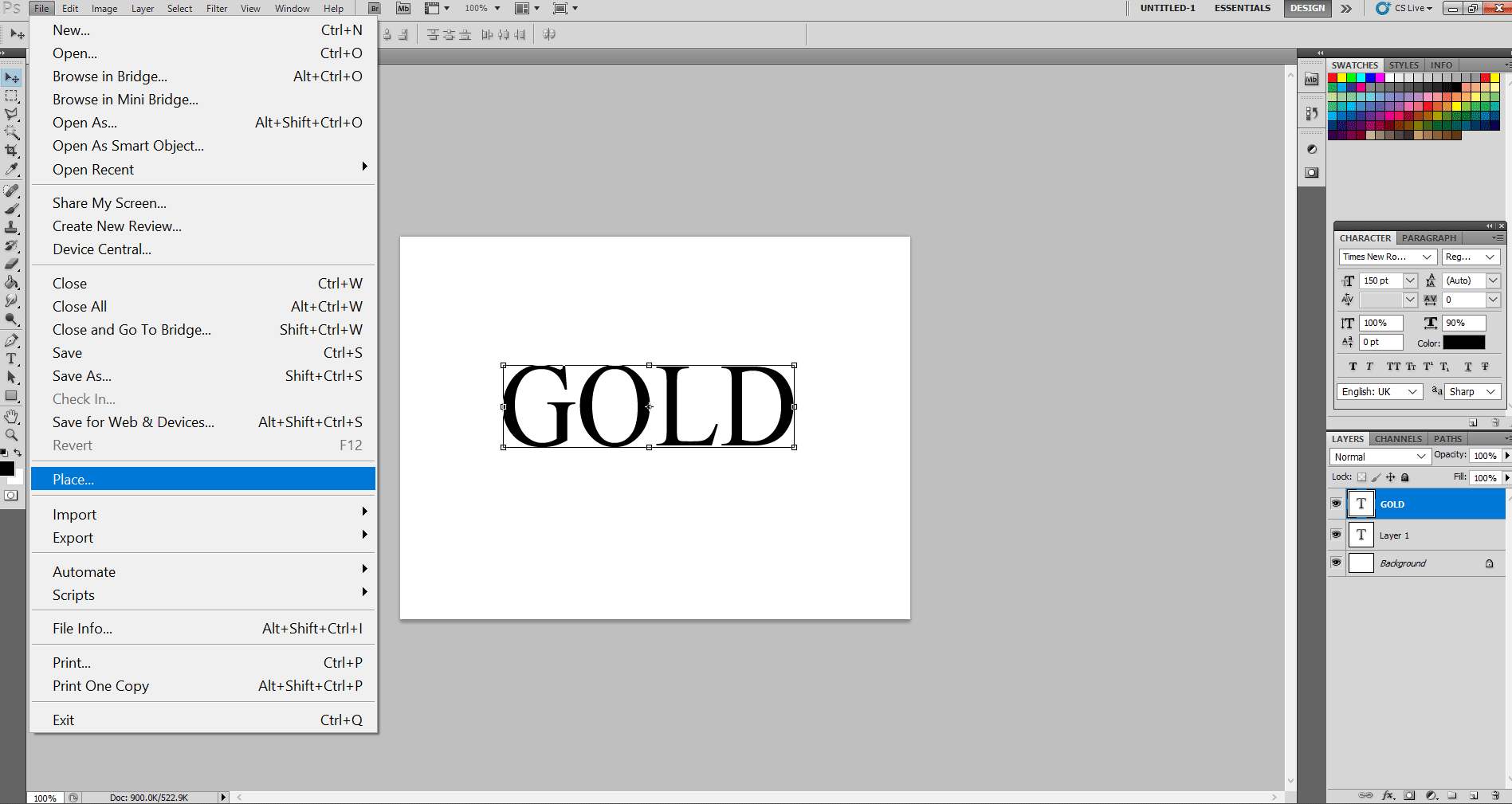 Gold Text Effect in Photoshop 1-23