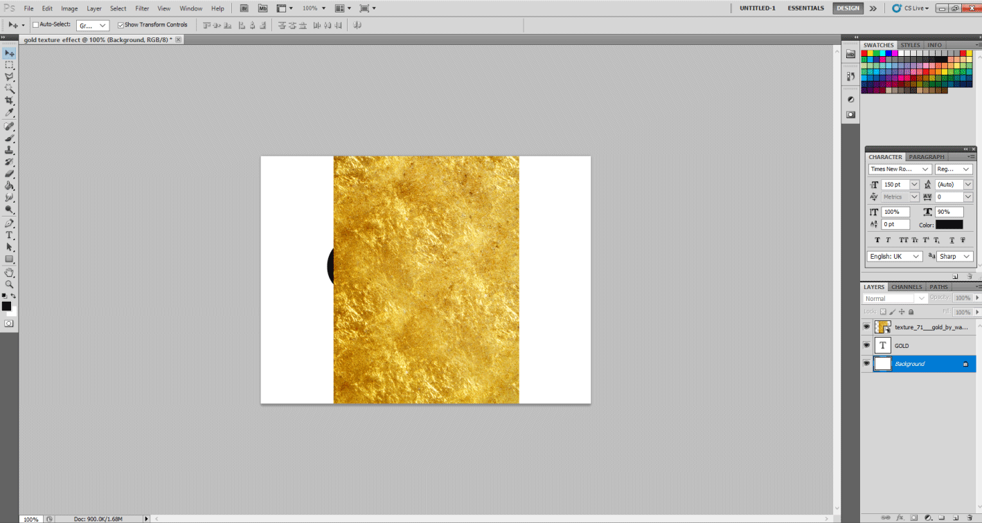 Gold Text Effect in Photoshop 1-24
