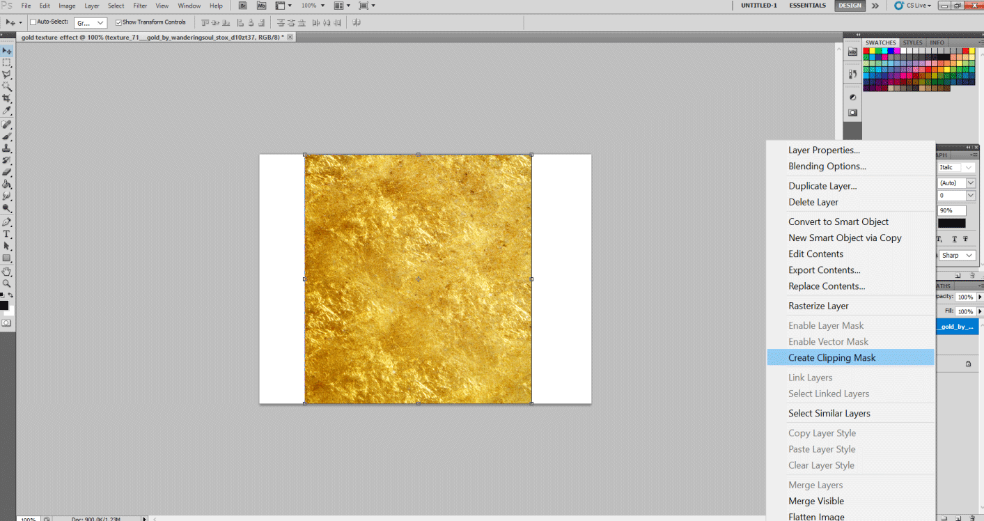 Gold Text Effect in Photoshop 1-26