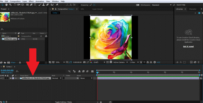 Masking Layers in After Effects - Importing Image