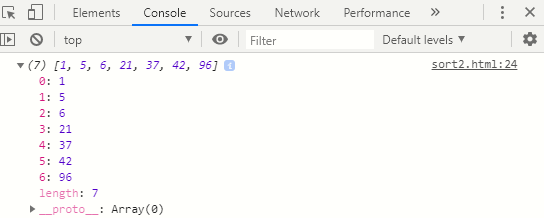 Insertion Sort in JavaScript-1.1