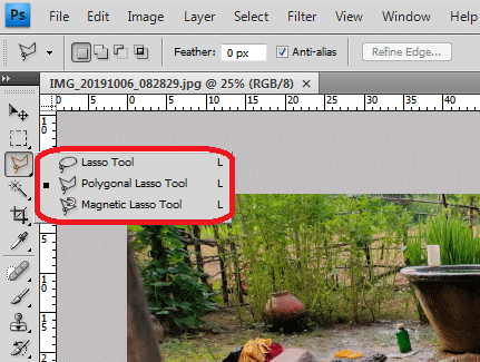 Lasso Tool in Photoshop 1-1