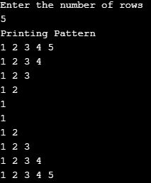 Number Patterns in Java eg4