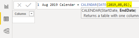 Power BI Calendar Example 1-5
