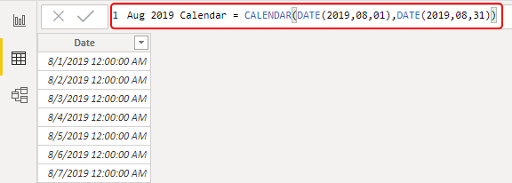 Power BI Calendar Example 1-8