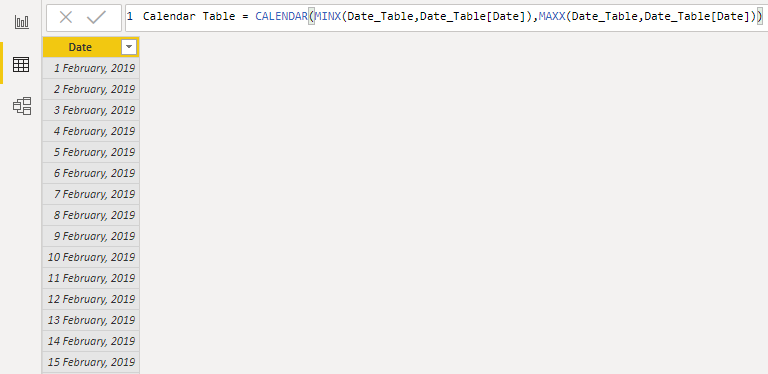Power BI Calendar Example 2-9