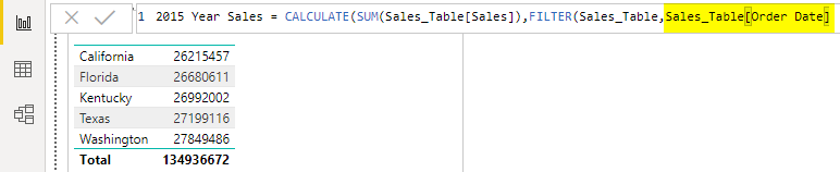Power BI FILTER Example 1-10