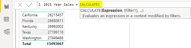 CALCULATE function Example 1-6