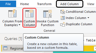 Use Custom Column option Example 2-1