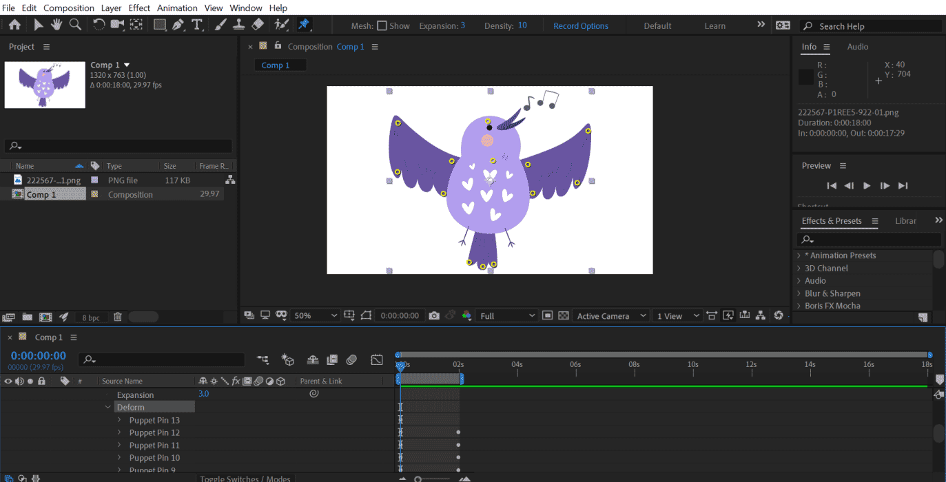 Puppet Tool in After Effects 1-4