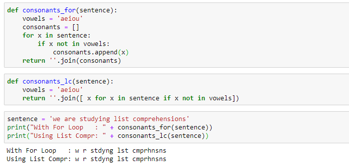 Python List Comprehension eg2