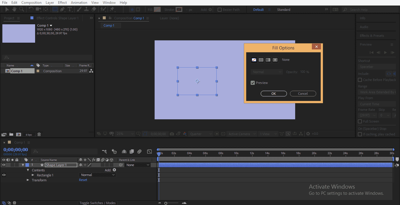 Shape Layer in After Effects 1-10