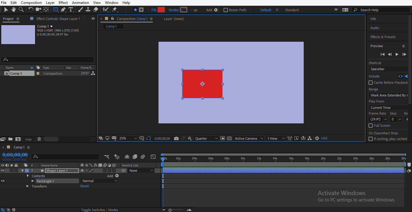 Shape Layer in After Effects 1-6