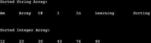 Sorting in C# Default Comparer