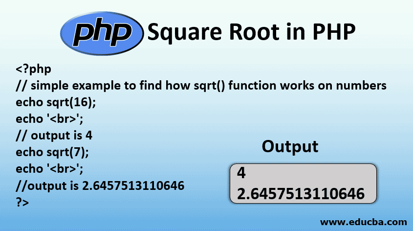 Square Root in PHP